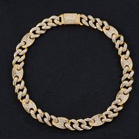 European And American Foreign Ornament Pig Nose Rap Hip Hop Popular Accessories 15mm Cuban Link Chain Necklace Wholesale sku image 5