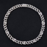 European And American Foreign Ornament Pig Nose Rap Hip Hop Popular Accessories 15mm Cuban Link Chain Necklace Wholesale sku image 6