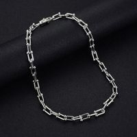 European And American 9mm U-shaped Buckle Necklace Horseshoe Chain Bracelet sku image 4