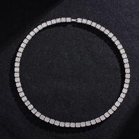 Fashion Square Rhinestone Alloy Necklace Wholesale sku image 4