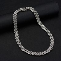 12mm Cuban Necklace European And American Fashion Hip Hop Ins Clavicle Chain sku image 4