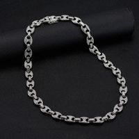 Large Pig Nose 12mm Hip Hop Cuban Chain Alloy Necklace Wholesale sku image 10