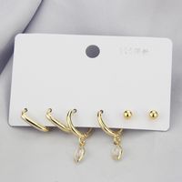 Ins Korean Version Earrings Simple Suit Fashion Inlaid Zirconium Diy Earrings sku image 9