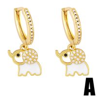 Letter Love Elephant Earrings Niche Design Earrings European And American New Earrings sku image 1