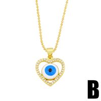 European And American Personalized Minimalist Creative Geometric Hollow Love Five-pointed Star Devil's Eye Necklace Sweater Chain Female Nkz60 sku image 2