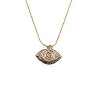Europe And America Copper Zircon Eyes Pendants Necklaces Wholesale Jewelry sku image 3