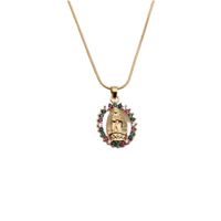 Retro Copper Zircon Variety Of Cross Maria Pendant Necklace Wholesale sku image 22
