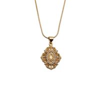 Retro Copper Zircon Variety Of Cross Maria Pendant Necklace Wholesale sku image 2