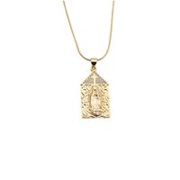 Retro Copper Zircon Variety Of Cross Maria Pendant Necklace Wholesale sku image 3