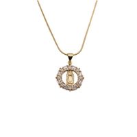 Retro Copper Zircon Variety Of Cross Maria Pendant Necklace Wholesale sku image 11