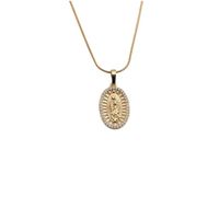 Retro Copper Zircon Variety Of Cross Maria Pendant Necklace Wholesale sku image 14