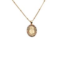 Retro Copper Zircon Variety Of Cross Maria Pendant Necklace Wholesale sku image 17