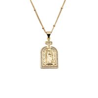 Retro Copper Zircon Variety Of Cross Maria Pendant Necklace Wholesale sku image 12