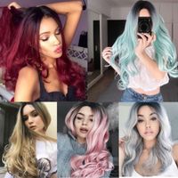 Foreign Trade Cross-border E-commerce Wig European And American Long Hair Chemical Fiber Gradient Granny Grey Rose Net High-end Supply sku image 1