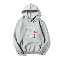 Hooded Trendy Cartoon Letter Printing Long-sleeved Fleece Sweater sku image 9