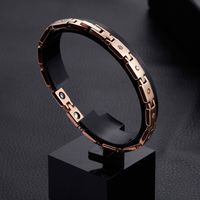 Fashion Geometric Titanium Steel 18K Gold Plated No Inlaid Bracelets In Bulk main image 5