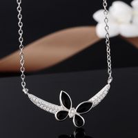 New Korean Version Of S925 Silver Drip Oil Leaf Jewelry Necklace Clavicle Chain Pendant main image 1