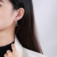 New S925 Sterling Silver Earrings Simple Unique Geometric Earrings Personality Trend Earrings main image 4