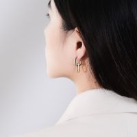 New S925 Sterling Silver Earrings Simple Unique Geometric Earrings Personality Trend Earrings main image 5