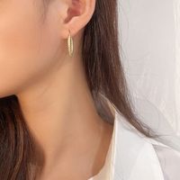 New Fashion Jewelry S952 Silver Earrings Fashion Retro Texture Geometric Circle Ear Buckle main image 3