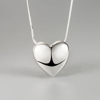 European And American 925 Sterling Silver Big Heart Necklace Fashion Clavicle Chain main image 3