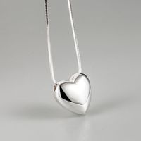European And American 925 Sterling Silver Big Heart Necklace Fashion Clavicle Chain main image 4
