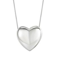 European And American 925 Sterling Silver Big Heart Necklace Fashion Clavicle Chain main image 6