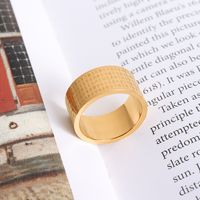 Cross-border Scriptures Buddhist Scriptures Lettering Niche Simple Ring Titanium Steel Ring main image 1