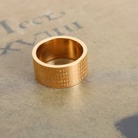 Cross-border Scriptures Buddhist Scriptures Lettering Niche Simple Ring Titanium Steel Ring main image 4