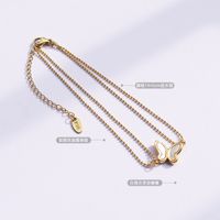 European And American Niche Design Butterfly Foot Titanium Steel 18k Gold Anklet Wholesale main image 5