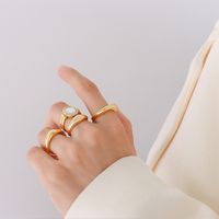 Choker Simple Irregular Geometry New Ring Titanium Steel Ring main image 5