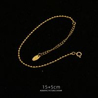 European And American Ins Cold Ornament Round Beads Simple Personality Korean Bracelet Titanium Steel 18k Gold Plating Chain Bracelet E130 main image 6