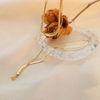 Marka Europäische Und Amerikanische Retro-nische. Reis Perlen Exquisite Klinge Kette Doppel Armband Armband Ornamente Titans Tahl 18k Gold E105 main image 4
