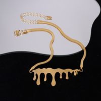 Exaggerated Water Drop Element Necklace Jewelry Titanium Steel Clavicle Chain Necklace main image 3