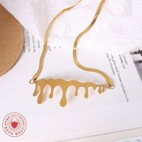 Exaggerated Water Drop Element Necklace Jewelry Titanium Steel Clavicle Chain Necklace main image 4