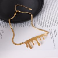 Exaggerated Water Drop Element Necklace Jewelry Titanium Steel Clavicle Chain Necklace main image 5