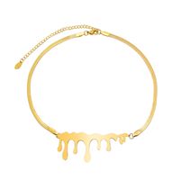 Exaggerated Water Drop Element Necklace Jewelry Titanium Steel Clavicle Chain Necklace main image 6