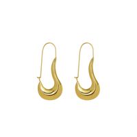 Simple Titanium Steel Plated 18k Gold Geometric Heterosexual Earrings main image 6