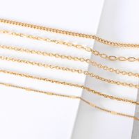 Simple Titanium Steel Plated 18k Gold Jewelry Bare Chain Necklace main image 1