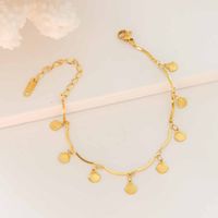 Simple Personality Titanium Steel 18k Gold Plated Small Shell Bracelet Wholesale main image 3