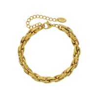 European And American Simple Personality Titanium Steel Plated 18k Chain Bracelet main image 6