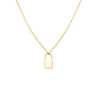 Fashion Lock Pendant Necklace Jewelry Titanium Steel 18k Gold Plated main image 6
