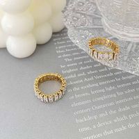 Fashion Tide Japanese Exquisite Zircon Index Finger Ring Tail Ring Stacking main image 4
