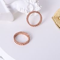 European And American Simple Chain Ring Rose Gold Ring Titanium Steel Jewelry main image 1