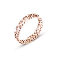 European And American Simple Chain Ring Rose Gold Ring Titanium Steel Jewelry main image 6