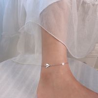 Korean Paper Airplane Five-pointed Star Star Anklet Titanium Steel 18k Gold Foot Ornament main image 5