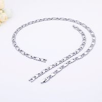 Wholesale Hollow Three-color Heart Stainless Steel Bracelet Necklace Set main image 4