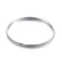 New Style Stainless Steel Simple Electroplating Full Diamond Ladies Bracelet Wholesale main image 3