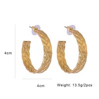 Retro Temperament Hollow Earrings Geometric Braided Golden Personality Earrings main image 6