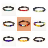 New Volcanic Stone Natural Stone Tiger Eye Stone Agate Beads Colorful Bracelets main image 1